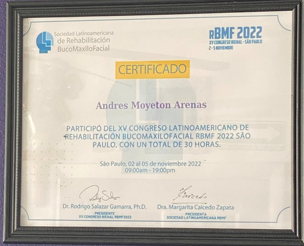 Certificate by NES Dental Clinic in Juarez